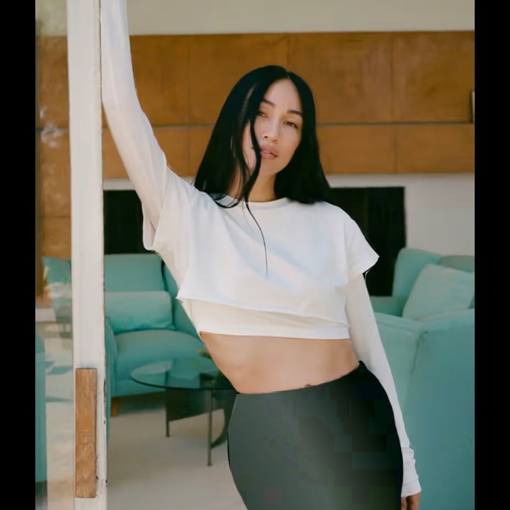 Adanola Steph Shep Long Sleeve Crop Top